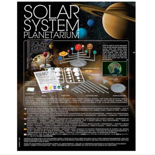 4M Solar System Planetarium - DIY Glow In The Dark Astronomy Planet Model Stem Toys Gift for Kids & Teens, Girls & Boys, Model:3427