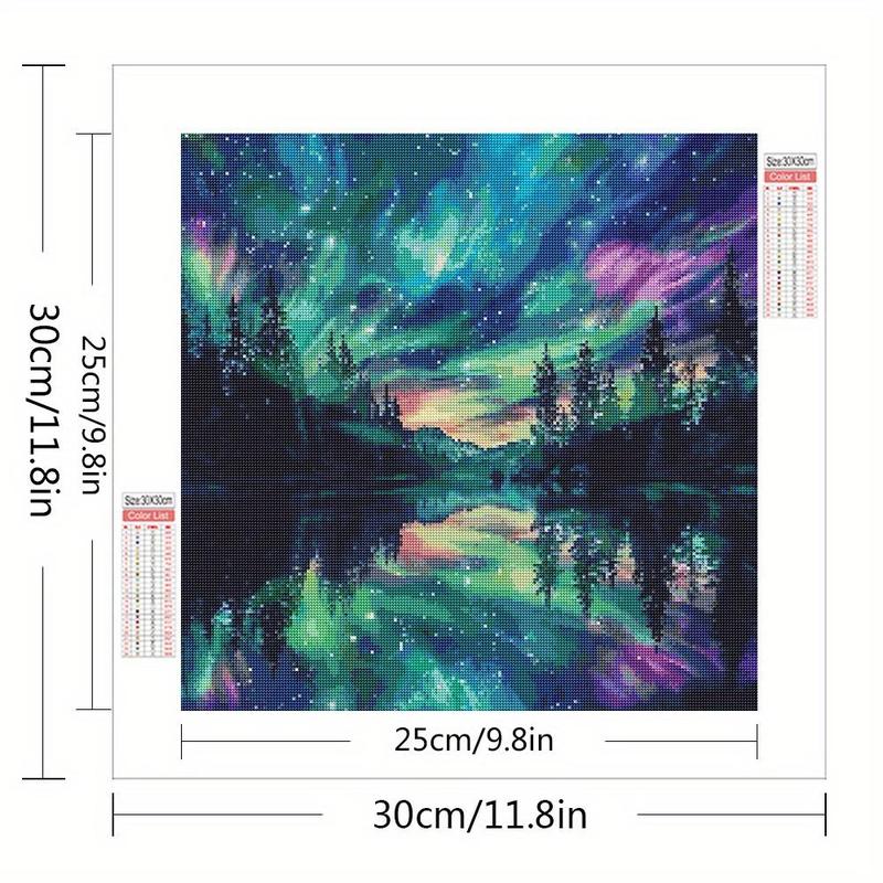 Night Star Sky Landscape Pattern DIY Diamond Arts Colorful Painting Kit without Frame, DIY 5D Diamond Arts Colorful Painting Kit, Wall Art Decor, Christmas Gift