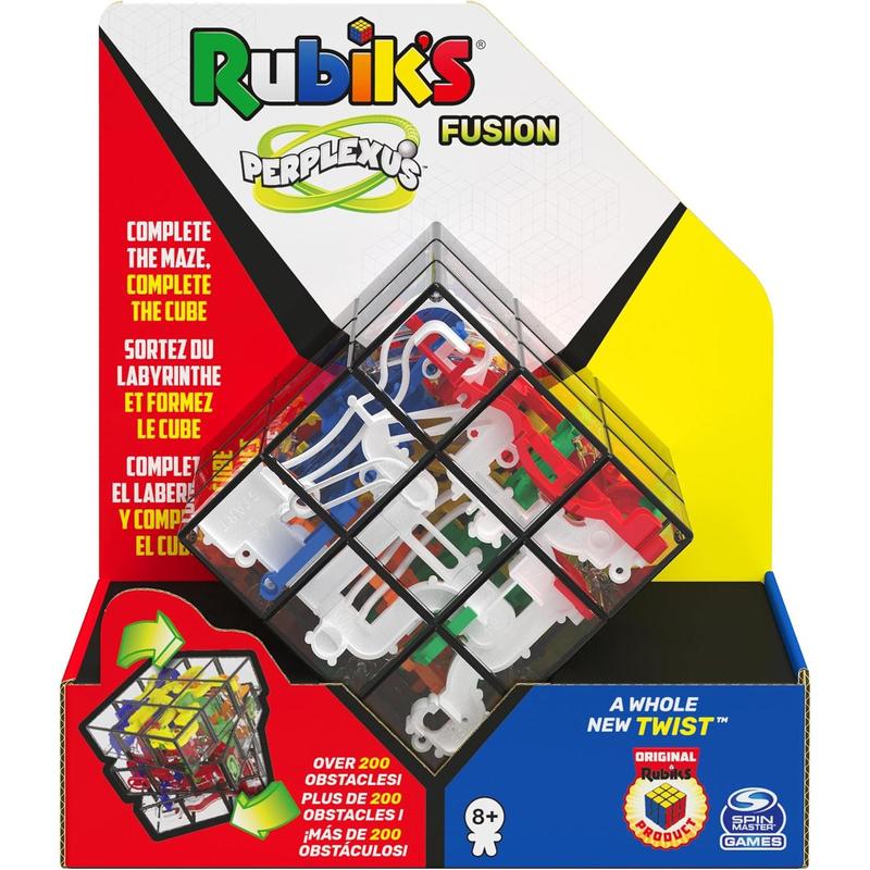 Rubik’s Perplexus Fusion 3x3 Gravity 3D Maze Game Brain Teaser Puzzle Ball | Anxiety Relief Items Cool Stuff | Sensory Toys for Adults & Kids Ages 8+