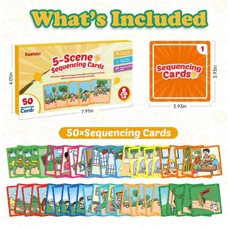 Sequencing Cards, Sequence Game, Improve Storytelling, Social Skills, Sentence Building, Learning Activities toys