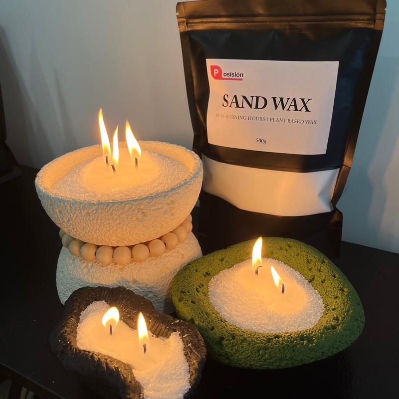 Sand Wax DIY Art Candle with Free 2 Bottles of Essential Oil+10 candle wicks