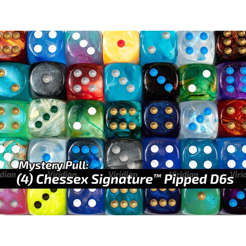 Mystery Pull | (4) Random Pipped D6s | Chessex Signature Dice