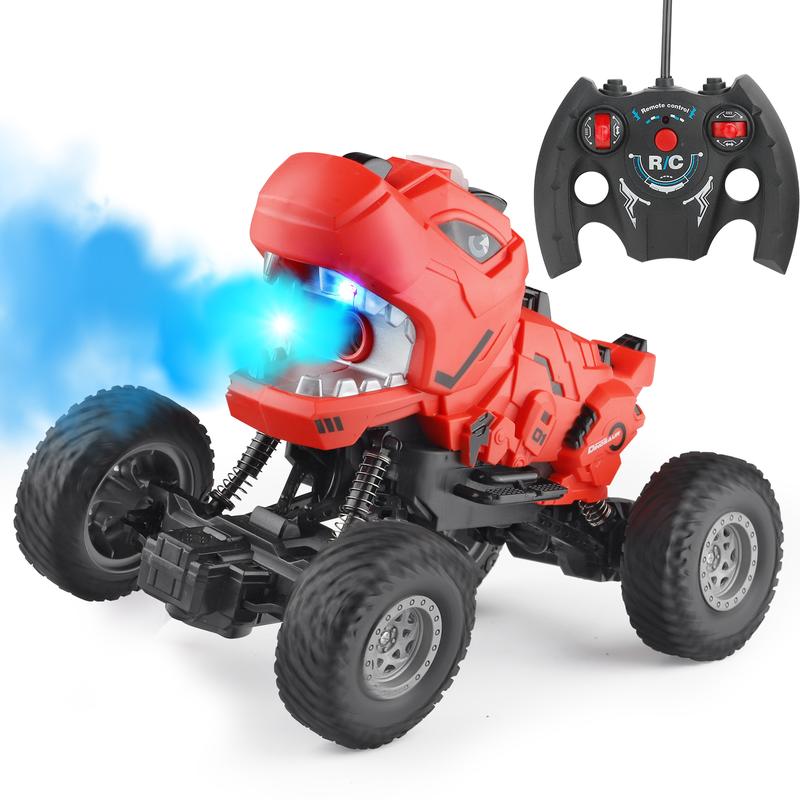 Dinosaur Mist-Spraying Remote Control Monster Truck Toy, offering an authentic dino experience and exciting remote-controlled play.