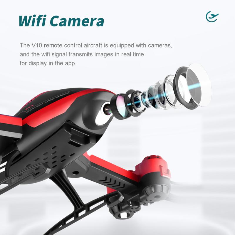 4DRC V10 Remote Control Helicopter with Camera Beginner Drone Wifi Real Time Video Airplane Model Children Toys Christmas Gift rc airplane   Airplanes & Helicopters rcheli rc helicopter