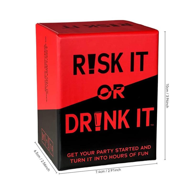 Drinking Game Card, 1 Box Hilarious Dares & Risky Questions for Adults Games Nights, Adult Cards for Party Pregames, College Or Bachelorette