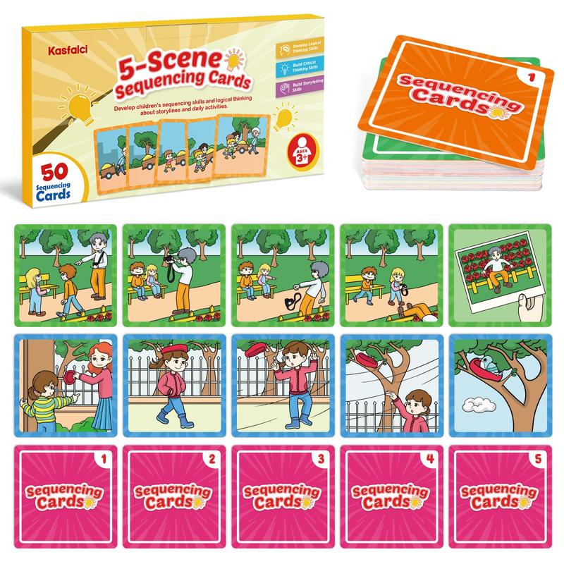 Sequencing Cards, Sequence Game, Improve Storytelling, Social Skills, Sentence Building, Learning Activities toys