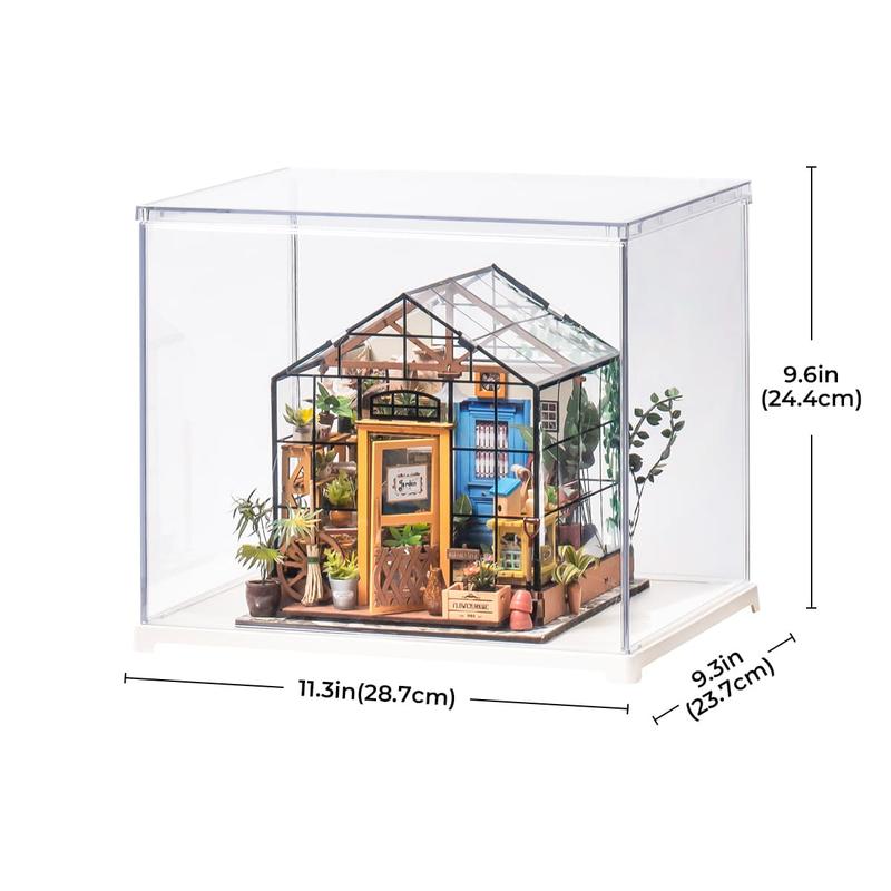 Rolife Cathy's Flower House DIY Dollhouse Wooden Miniature Furniture Kit Mini Green House with LED Best Birthday Gifts