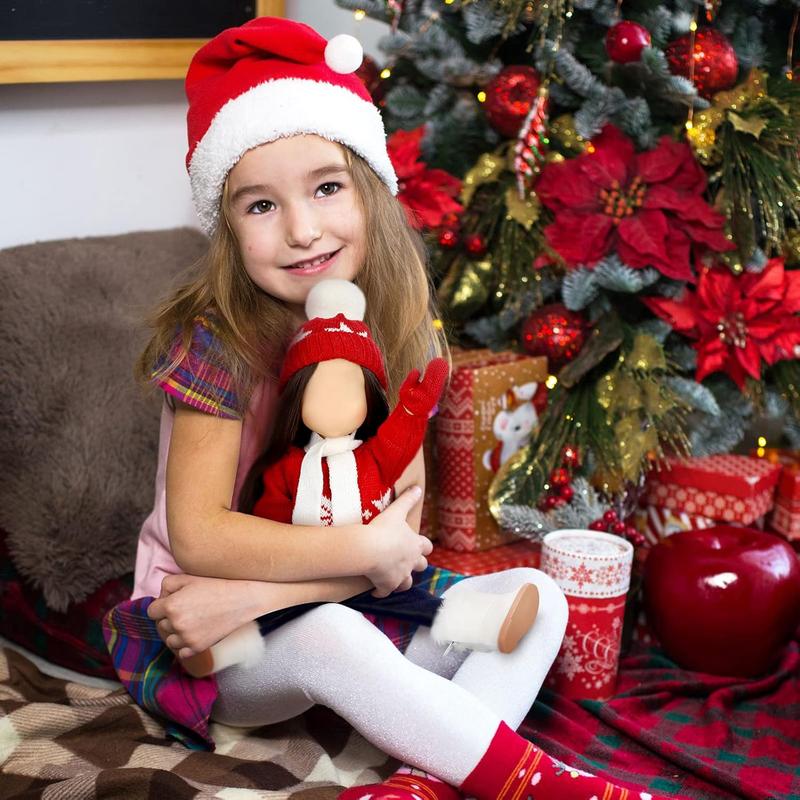 Christmas gift 18-Inch Christmas Doll Clothes & Accessories Set: Sweaters, Trousers, Hats, and Shoes for 18-Inch Dolls - Perfect Gift