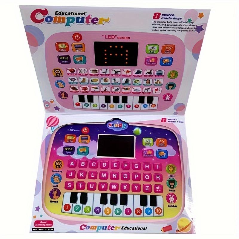 Kids Interactive Electronic Toy Tablet with LED Screen for Early Development: Teach Alphabet, Numbers, Word, Music, Math for Boys & Girls (Battery Not Included) Halloween Christmas Gift