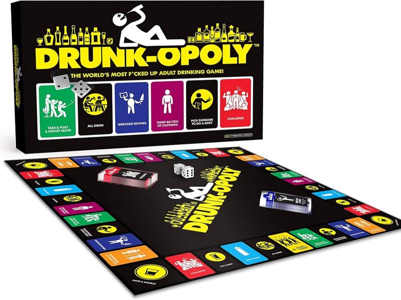 Imagination Gaming Drunk-opoly Adult Board Drinking Game, Outrageous and Messed Up Challenges, Dares, Remote Home Entertainment, Friends, Family, Potential Regrets The Next Morning