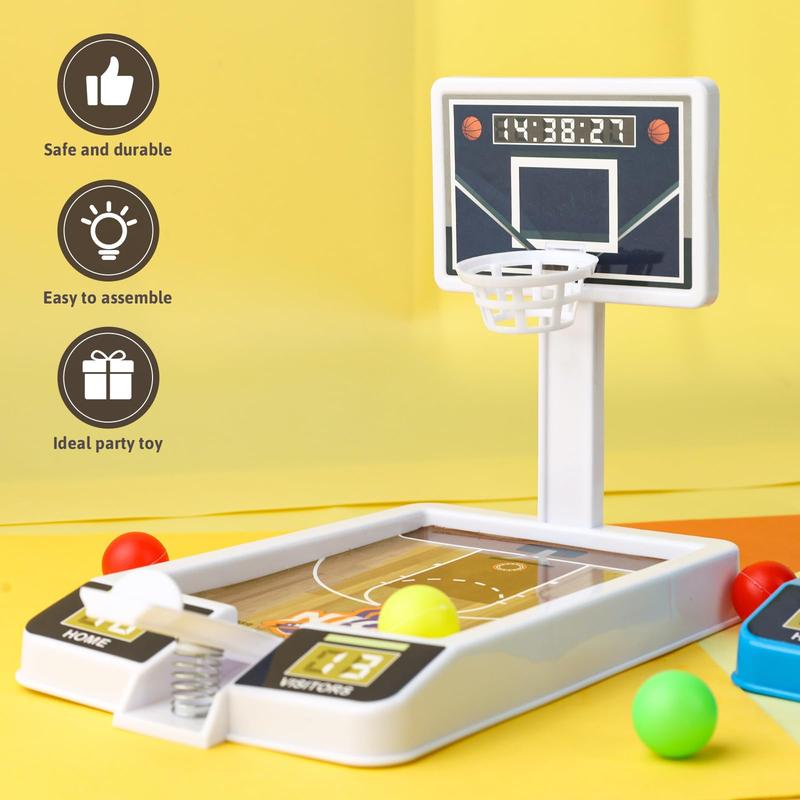 2 Sets of Mini Basketball Game Toys, Tabletop Basketball Shooting Game Desk Games for Office Adult Boys Girls Birthday Gift