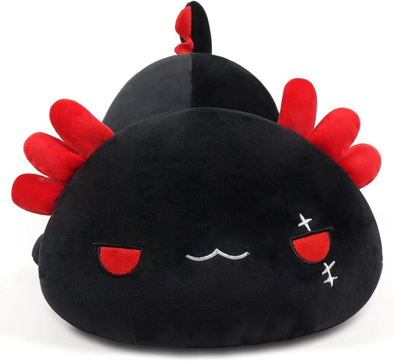 Black Axolotl Plush Pillow Cute and Soft Axolotl Stuffed Animal Kawaii Plushie Toy Great Gift for Kids and Adult, 19.7