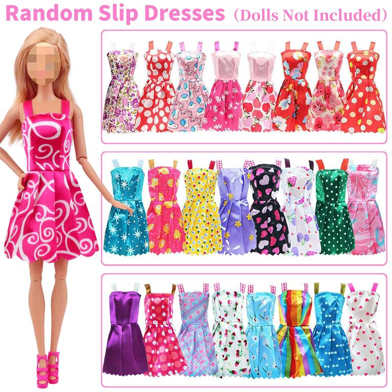 43 Pcs Doll Clothes and Accessories for 11.5 Inch Doll, Include 2 Princess Gowns 2 Fashion Skirts 5 Mini Skirts 2 Swimwears 2 Fashions 10 Shoes 10 Hangers 10 Necklaces