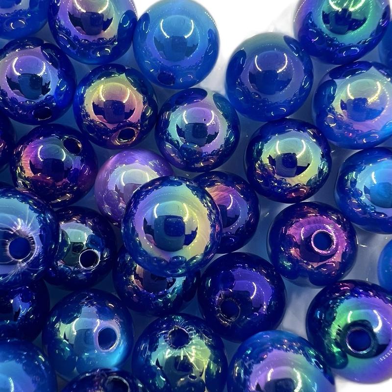 15mm Purple, Blue and Gray UV Beads - Pack of 50 for Beaded Pens Your Choice by