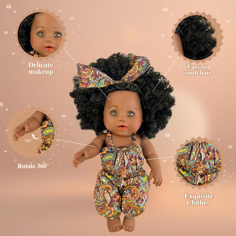 Nice2you 12in Black Reborn Baby Dolls , Christmas Gift