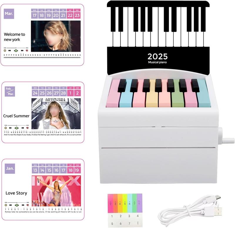 [BLACK FRIDAY] Playable Rechargeable Mini Piano with 52 Sheet Music, 28 Cards,Christmas Gift,Creative Gift,Birthday Gifts,Gift for Family and Friends