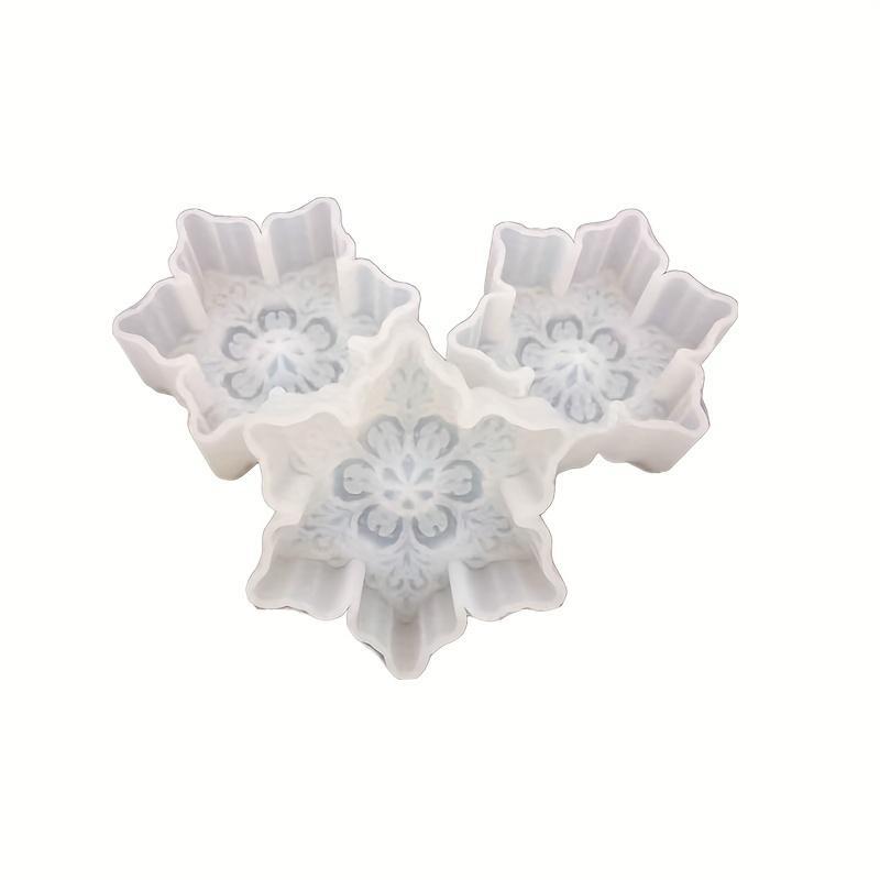 Snowflake Shaped Silicone Mold, 1 Count DIY Candle Mold, Soap Making Mold, DIY Candle Making Tool for Home Desktop Decor, Christmas Gift