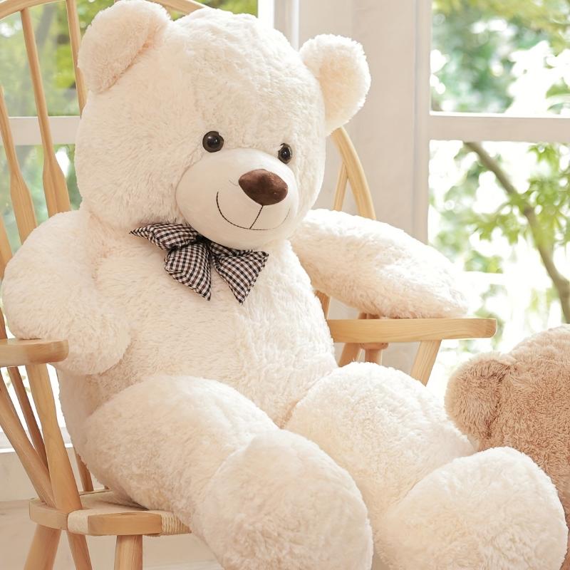 Big Teddy Bear 4Ft Giant White Soft Stuffed Animals Cute Plush Toy - For Girlfriend, Women, Kids - Perfect Valentine's Day, Christmas, Birthday Gift