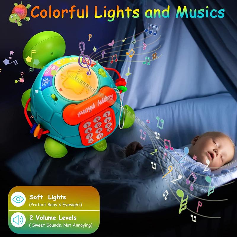 Light & Sound Musical Turtle Crawling Toys for 1 Year Old Boys Girls, Kids Learning Toys for 1 2 3 Year Old Boys Girls Birthday Christmas Gifts