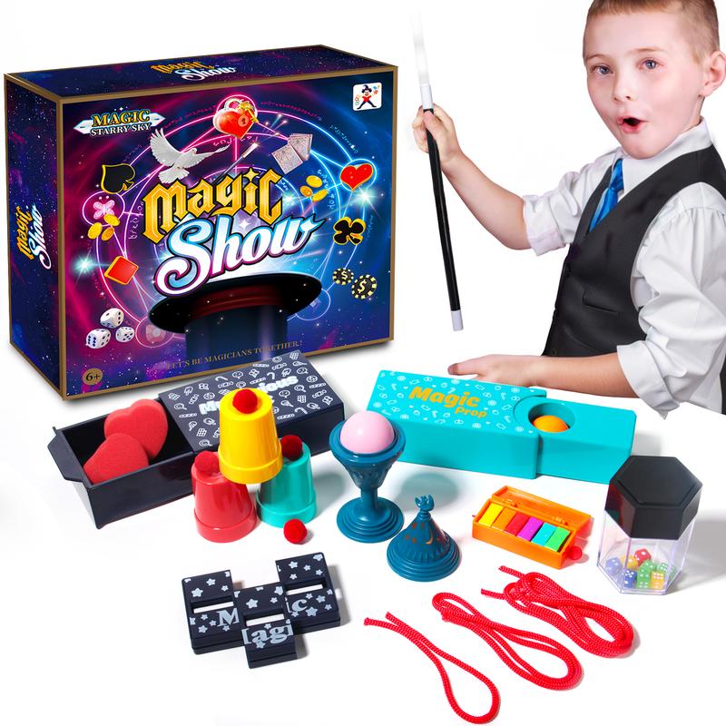 Magic Set - Magic Tricks Kit With Step-By-Step Instructions for Kids Ages 6-12 - Magic Toy Gifts for Girls and Boys Beginners