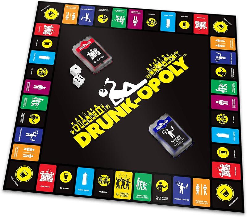 Imagination Gaming Drunk-opoly Adult Board Drinking Game, Outrageous and Messed Up Challenges, Dares, Remote Home Entertainment, Friends, Family, Potential Regrets The Next Morning