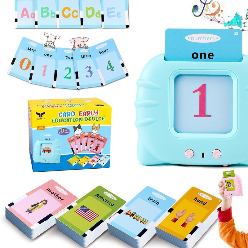 FREE TO FLY Talking Flash Cards: 384 Sight Words Speech Therapy Toys Learn Alphabet ABC Letters Colors Number Shapes Animals Learning Toys Educational Preschool Gifts