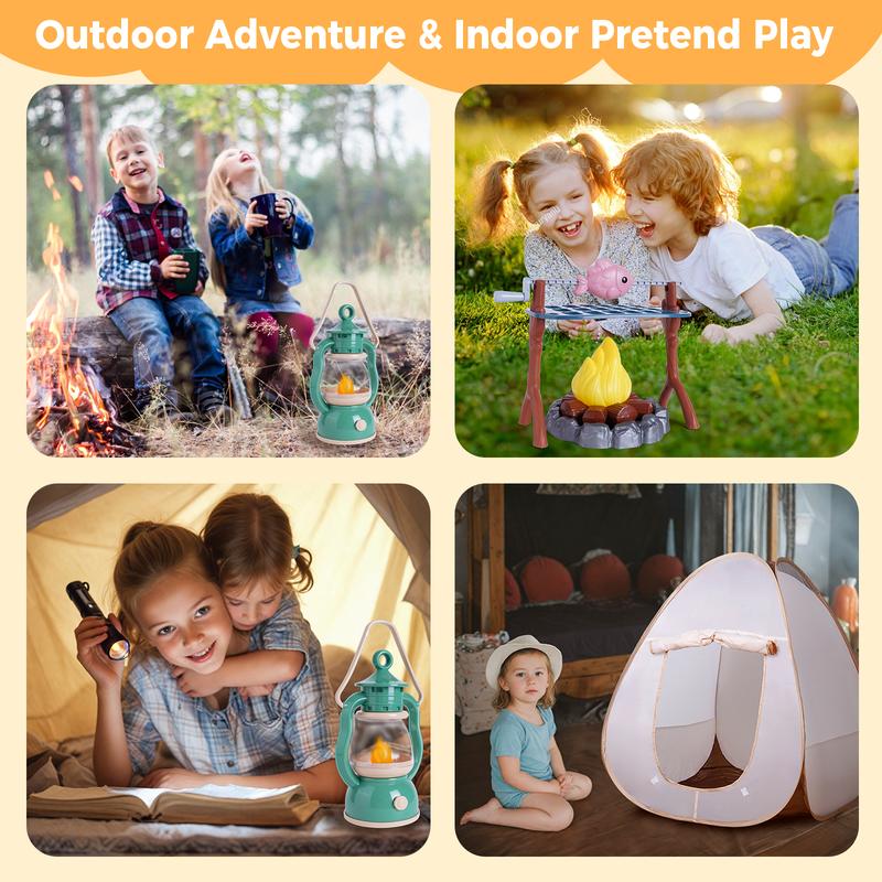 Kids Tent Set, Indoor Outdoor Pretend Play Game, Pop-up Tent Toy Set Birthday Christmas Gift for Toddlers Kids