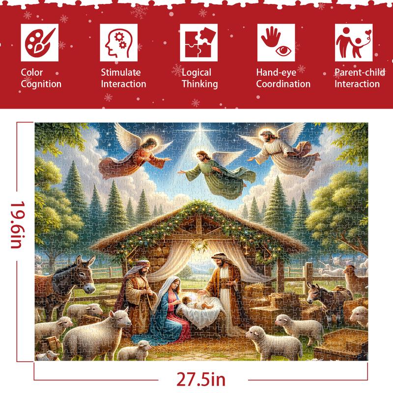 2024 Nativity Set Puzzle Advent Calendar Christmas for Boys and Adults Gift 24 Boxes Religous Jesus Holiday Countdown Unique Decorative