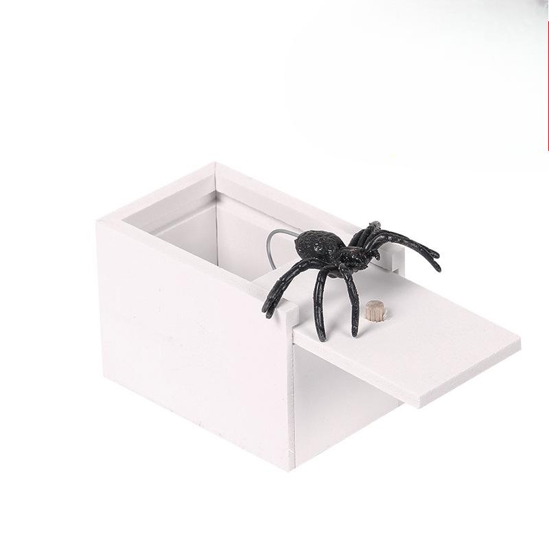 Tricky toy startled wooden box funny April Fool's spoof gift box spider box small wooden box whole person toy