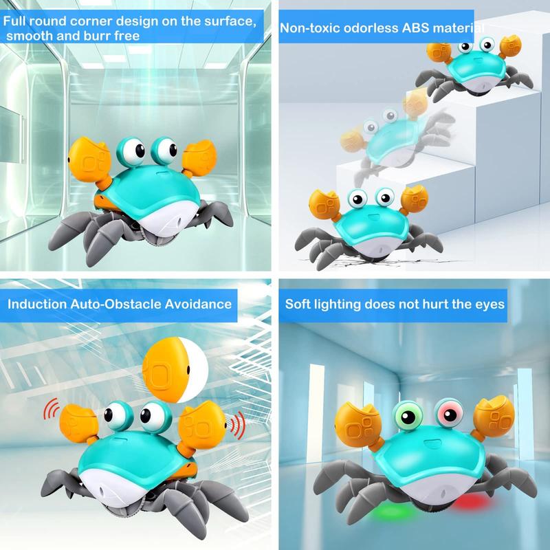 Pet crab toy, electric automatic sensing obstacle avoidance animal, can crawl away simulated crabs