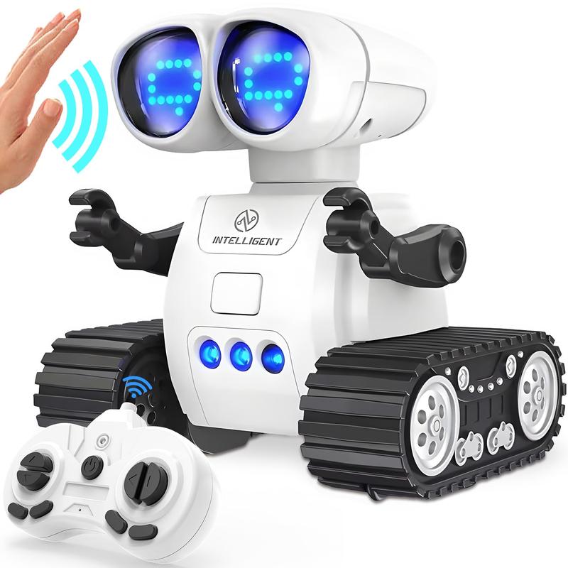 Mini Remote Control Robot Toy, USB Rechargeable Robot Toy with LED Eyes & Music, Robot Toy for Kids, Birthday Gift for Boys & Girls