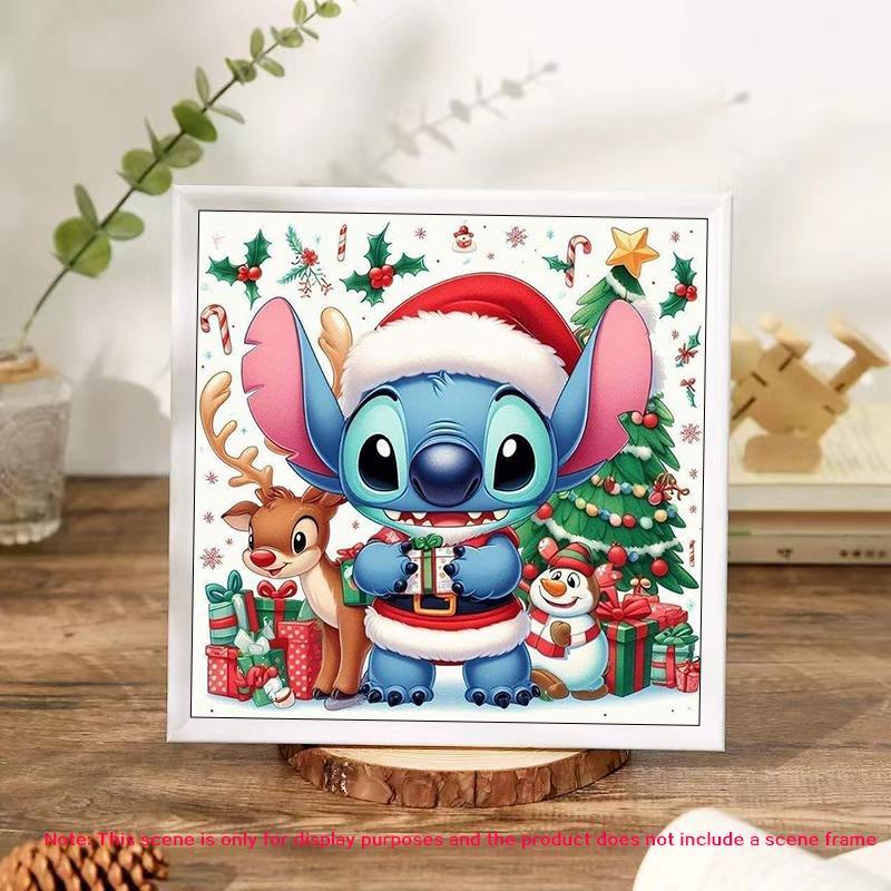 Stitch Pattern Diamond Arts Colorful Painting Kit without Frame, DIY 5D Diamond Arts Crafts for Gifts, Cartoon Wall Art Decorations for Home