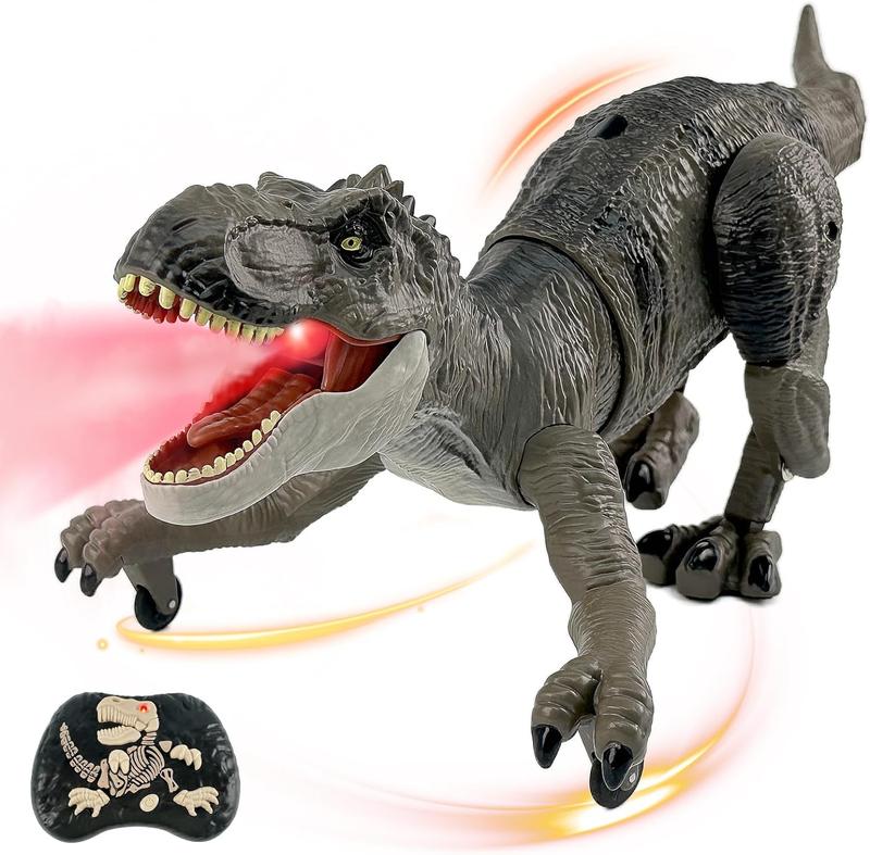 Robot Dinosaur Toy - Suitable for People Aged 4-7 Remote Control Dinosaur with Realistic Legs and Spray Stream Remote Control Dinosaur Tyrannosaurus Rex Toy Suitable for Birthday Presents for People Aged 4 5 6 7