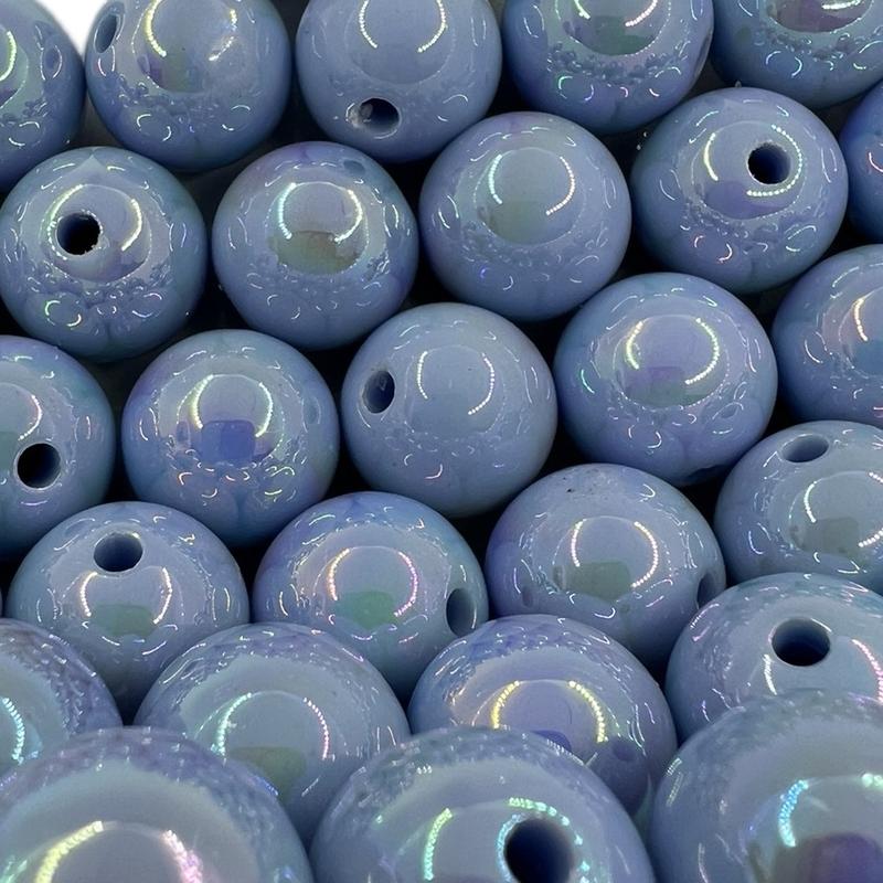 15mm Purple, Blue and Gray UV Beads - Pack of 50 for Beaded Pens Your Choice by