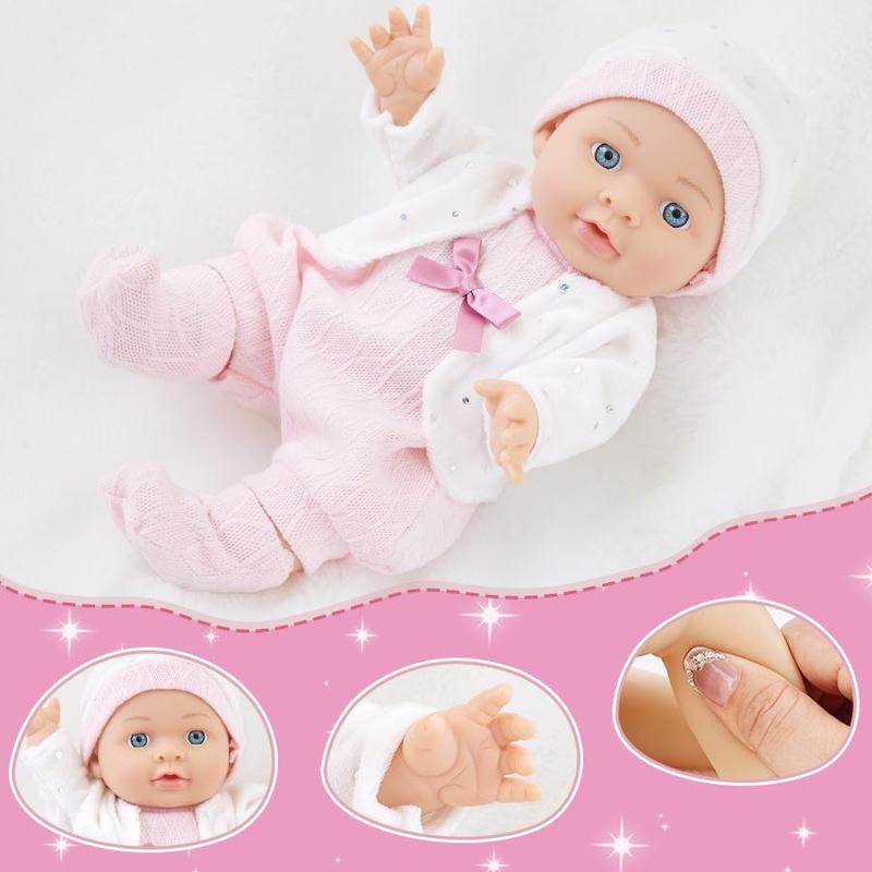 12 Inch Reborn Baby Doll with Clothes, 1 Set Cute Realistic Reborn Doll with Accessories, Birthday Gift for Girls & Boys