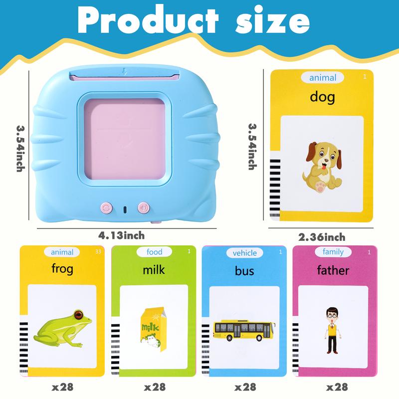 [2025 New] Bilingual Talking Flash Cards Toy for Kids with 224 Sight Words - English & Spanish Educational Language Learning Toy