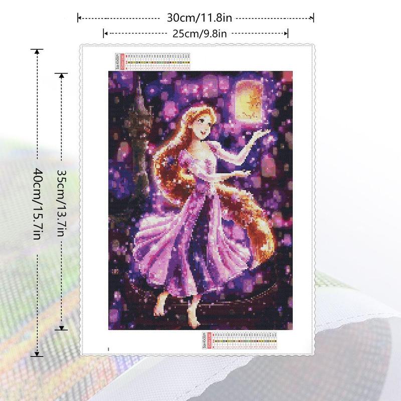 Princess Pattern DIY Diamond Arts Colorful Painting Kit without Frame, 5D Diamond Arts Colorful Painting Kit, Wall Art Decor for Home Living Room