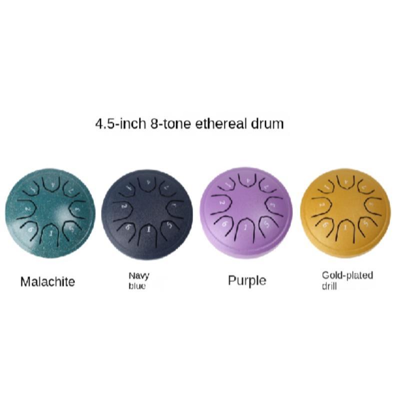 8 Tone Steel Tongue Drum, 4.5 Inch D Key Steel Tongue Drum with Drumsticks, Musical Instrument for Beginners, Musical Instrument for Home School