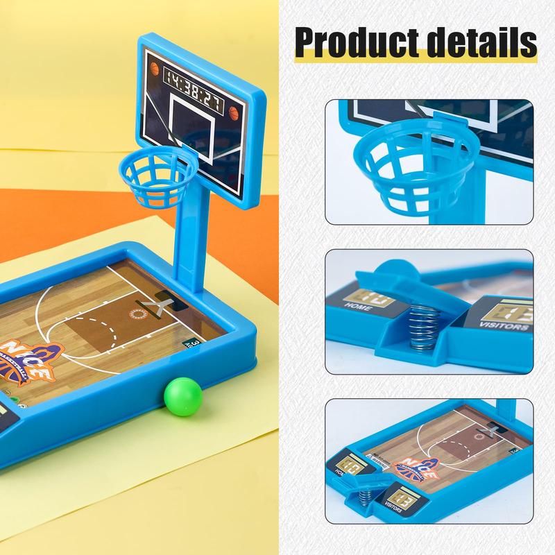 2 Sets of Mini Basketball Game Toys, Tabletop Basketball Shooting Game Desk Games for Office Adult Boys Girls Birthday Gift