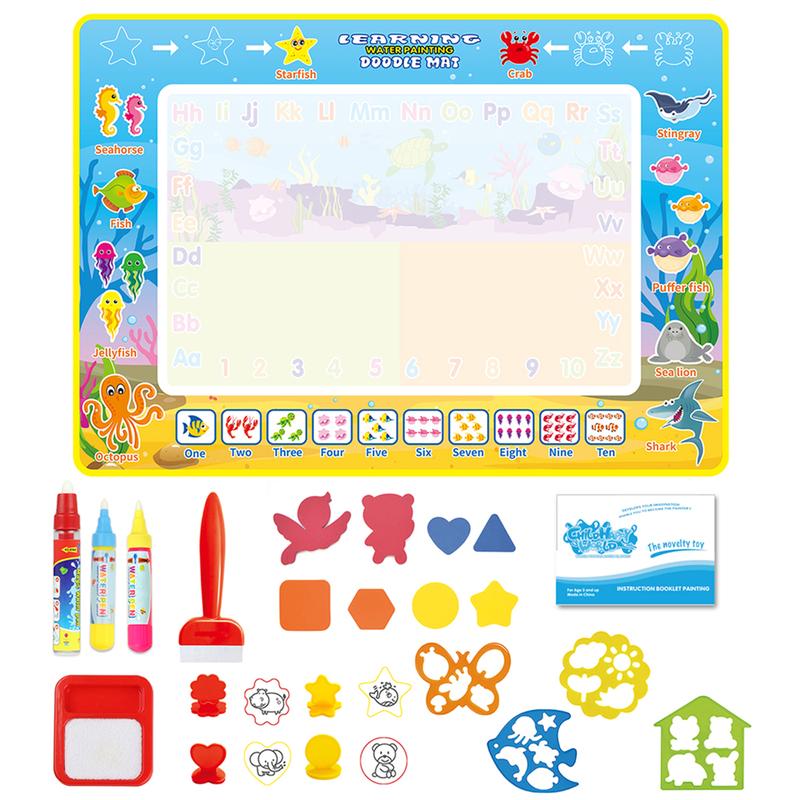 39″×27″ Water Doodle Mat Reusable Drawing Writing Doodle Board Toy Educational