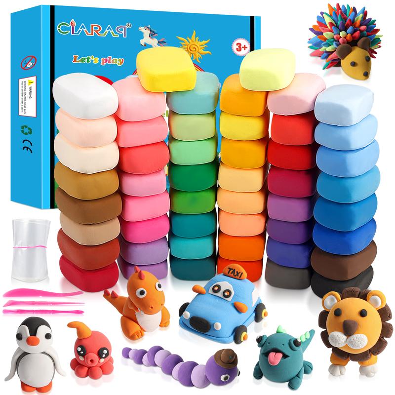 CiaraQ Modeling Clay Kit - 50 Colors Air Dry Ultra Light Clay, Safe & Non-Toxic, Great Gift for Kids.