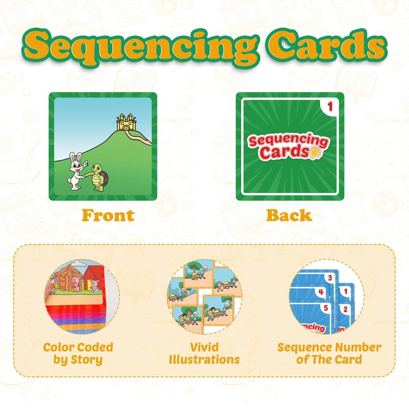 Sequencing Cards, Sequence Game, Improve Storytelling, Social Skills, Sentence Building, Learning Activities toys