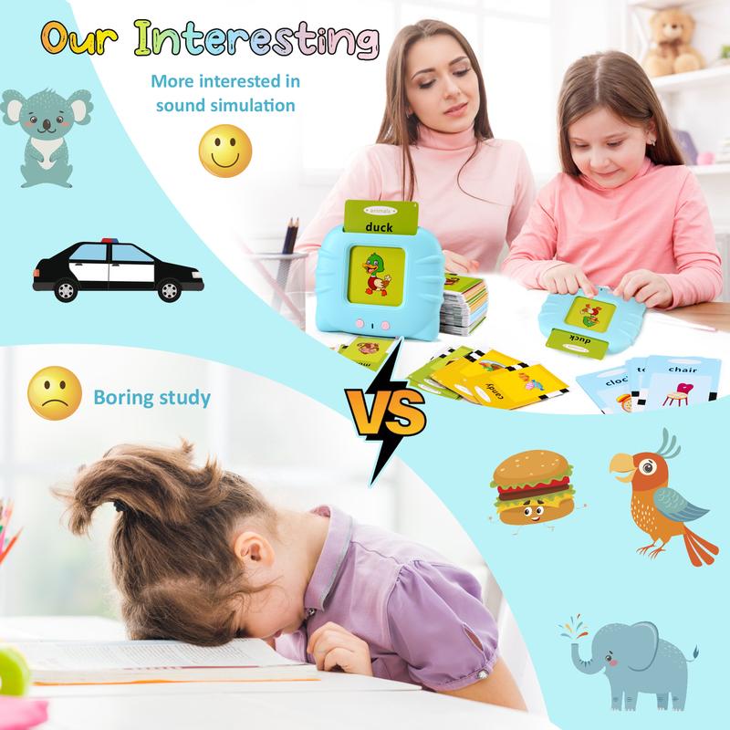 FREE TO FLY Talking Flash Cards: 384 Sight Words Speech Therapy Toys Learn Alphabet ABC Letters Colors Number Shapes Animals Learning Toys Educational Preschool Gifts