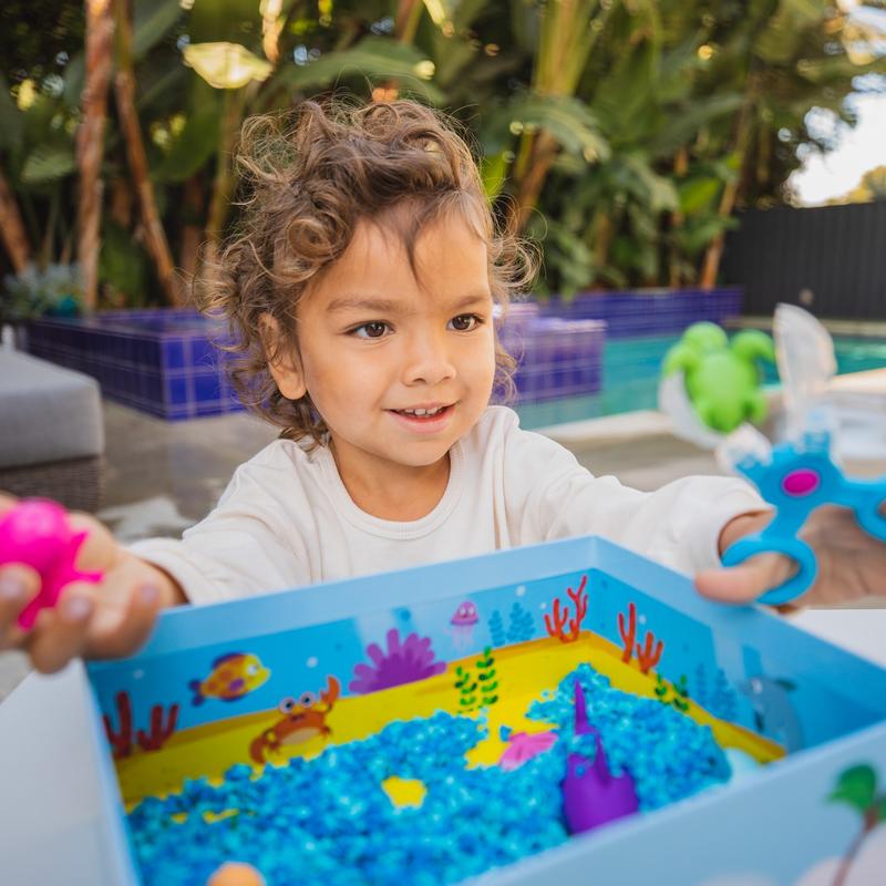 Educational Insights Playfoam Pluffle Ocean Sensory Set with 2 Colors of Playfoam Pluffle, 9 Piece Set, Ages 3+1