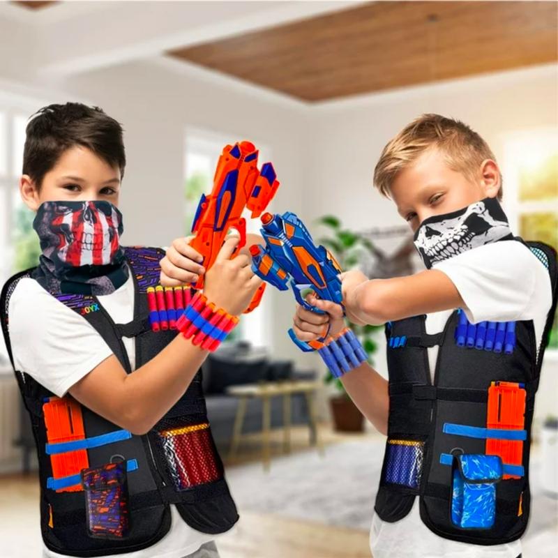 JoyX Tactical Vest Kit Action-Packed Party Supplies Foam Dart Accessories, Team Play Equipment (2 Sets) | 100 Extra Darts Included outdoor sport nerf  rebelle