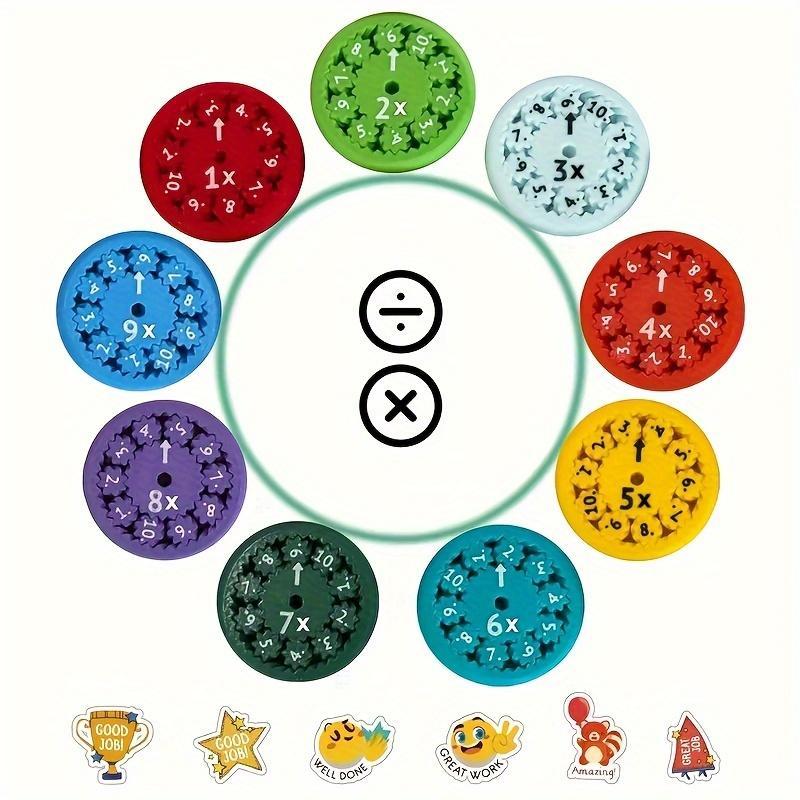 Math Spinner, 9 Counts 18pcs Interactive Math Spinner, Fun Learning Tool for Addition, Subtraction, Multiplication and Division, School Supplies