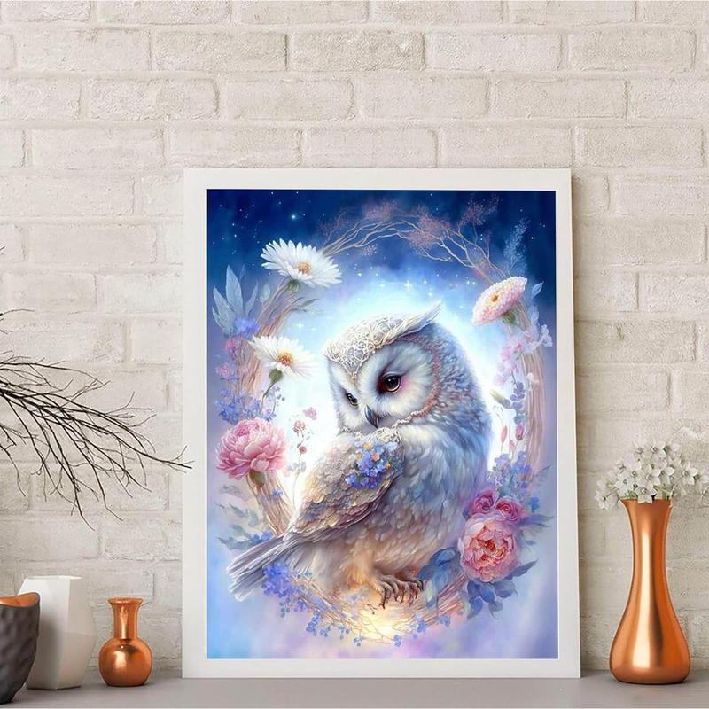 Diamond Painting Kits for Adults, Owl 5D Diamond Art Kits, Full Drill DIY Crafts for Adults Home Wall Decor Gift Diamond Dots [11.8x15.7inch]