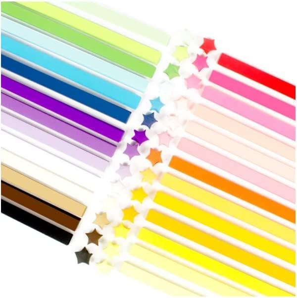 1350 Sheets Origami Stars Papers, Origami Star Paper Strip Package, Origami Paper Stars, 27 Colors, 1350 Stripes (1350 Sheets)