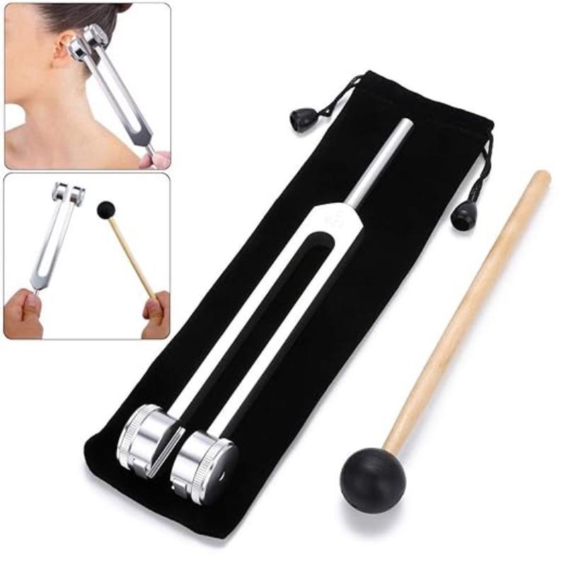 128hz Professional Tuning Fork (1 Set), Balancing Body Mind, Reducing Stress Tool, for Sound Therapy, Meditation and Yoga