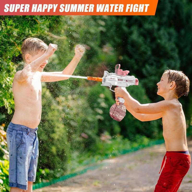 Summer children's fully automatic water shooting toy, large capacity water storage 500+cc electric water spray, outdoor beach, home swimming pool water battle game gatlingwaterblaster watergun blue memory training and observation